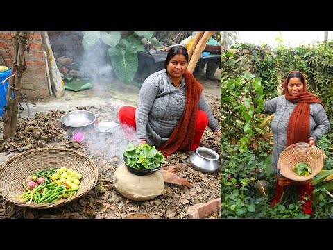 इतने दिनों से बिहार में नहीं थे तो झोपडी 🛖खराब हो गई आज यही खाना बनाएंगे 😐Poi ka saag