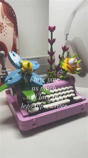 Cute Lego Typewriter Love