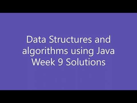 Data Structures and algorithms using Java Week 9 assignment solutions | NPTEL