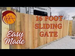 Building a 16 ft wooden sliding gate easily made. #vlog