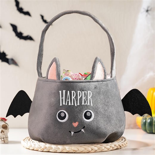 Personalized Halloween Trick or Treat Basket – Custom Cute Candy Basket for Kids, Holiday Gift, Party Decorations - Etsy