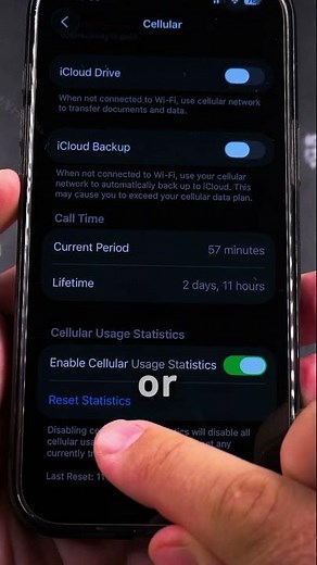 iPhone How to Reset or Turn Off Cellular Data Statistics Part 2
