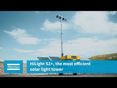 Atlas Copco HiLight S2+, the most efficient solar light tower