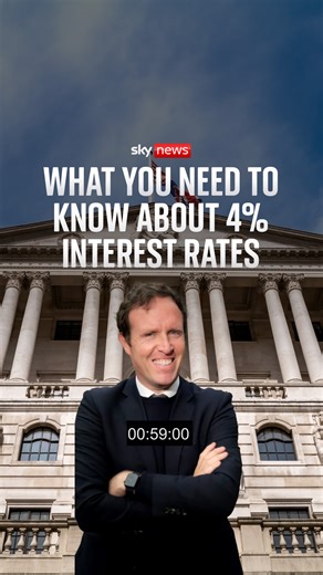 13K views · 46 reactions | The Bank of England has announced that interest rates are staying at 4%. Sky's Ed Conway has everything you need to know about the decision - in under 60s. #skynews #interestrates #economics | Sky News | Facebook