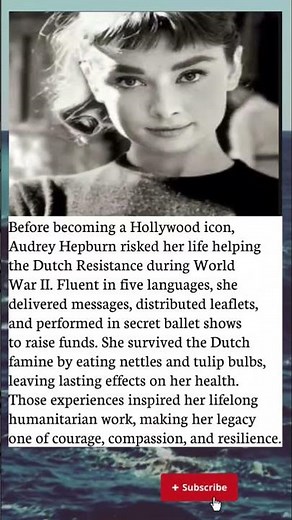 The Untold Story of Audrey Hepburn: WWII Resistance Hero Before Hollywood Fame