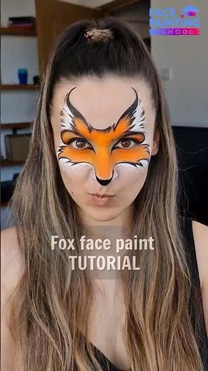Adorable one-stroke Fox face paint tutorial #facepainttutorial #facepainting #faceart