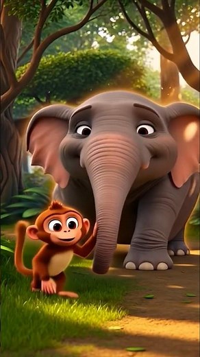 Monkey and Elephant Friendship Story | Best Friends Cartoon for Kids | 3D Animation #kidsvideo