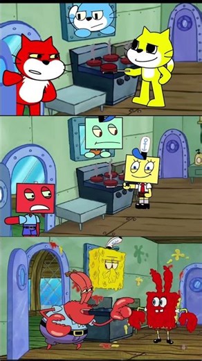 Friday Night Funkin' Mr Krab Angry but New Scratch vs Square - FNF Krusty Karoling Mods