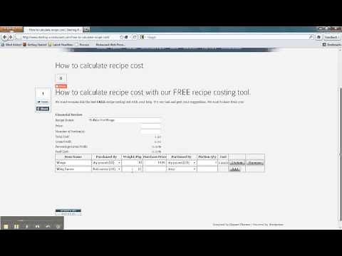 How to calculate recipe cost