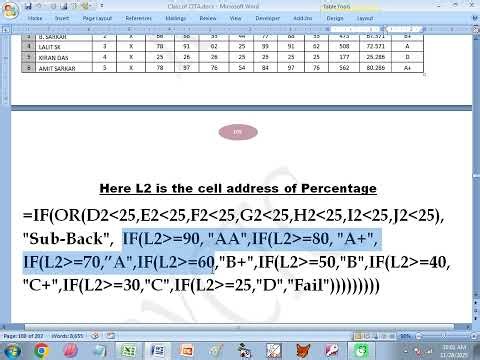 excel Grade Formula Using IF Function | Passed/Failed & Grade System | Bengali