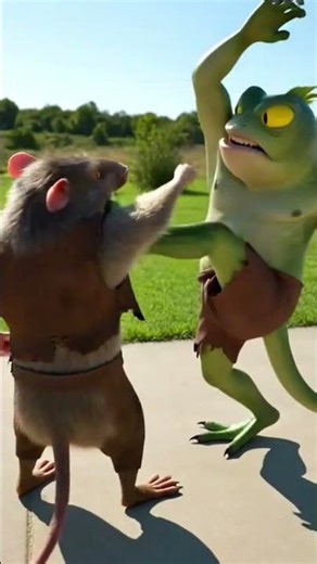 Giant Rat 🐁🐀 vs Giant lizard 🦎
