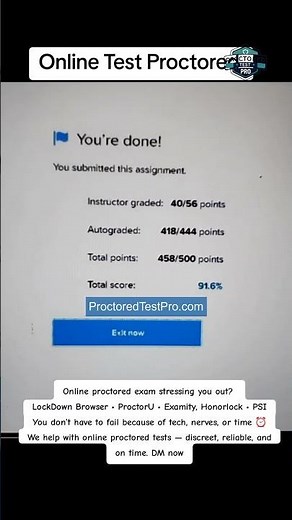 Online test proctored