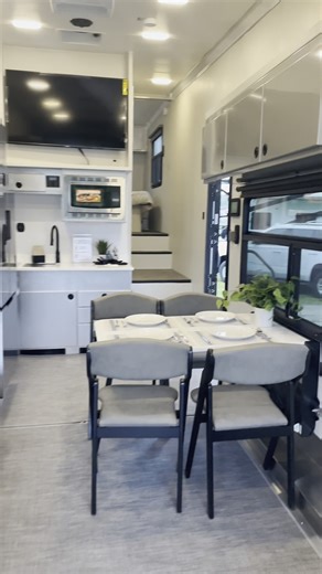 6.1K views · 60 reactions | With a 36' box and 19' garage, the Plā 700 3619 toy hauler has plenty of room for the whole family and the toys!  Visit our website to learn more: https://atctrailers.com/floorplan/pla-fifth-wheel-3619/ #aluminumtoyhauler #builttopla #designedforlife #goyourownway #atctrailers | ATC Aluminum Toy Hauler | Facebook
