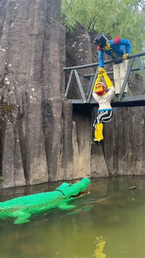 Lego Crocodile Real Alligator 3 #legoland #lego #crocodile #alligator #shorts