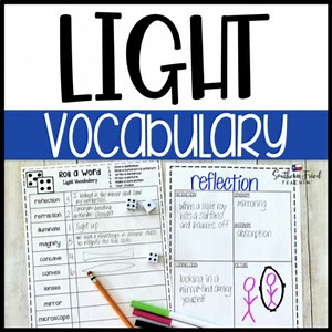 Light Fun Interactive Vocabulary Dice Activity EDITABLE