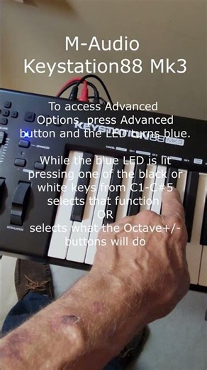 M Audio Keystation88 Mk3 Advanced Functions Demo (short)