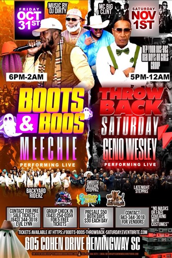 Hemingway SC this weekend Friday & Saturday | Dj Dirty