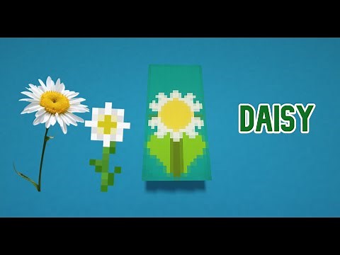 Banner design ideas: How to make a DAISY flower in Minecraft!