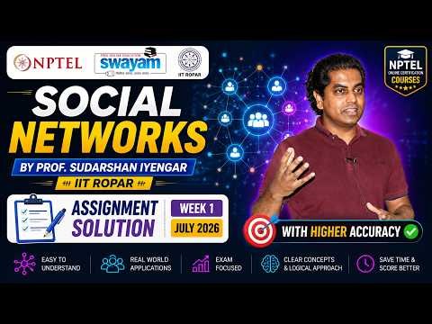 Social Networks NPTEL Week 1 Assignment Solution July 2026 | @CodingOClock