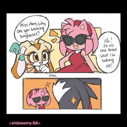 shadamy comics part one#shadamy #shadow #amy#ship#love#comics