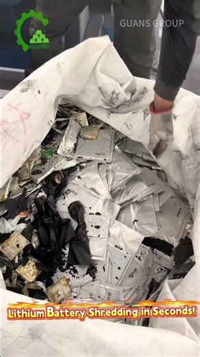 Lithium Battery Shredding in Seconds! ⚡ Lithium Battery Shredder Machine #BatteryShredder #Shredder