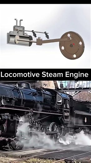Steam Engine Mechanics Explainedtrain #3ddesign#caddesign #locomotive #train #steamengines #3ddesign