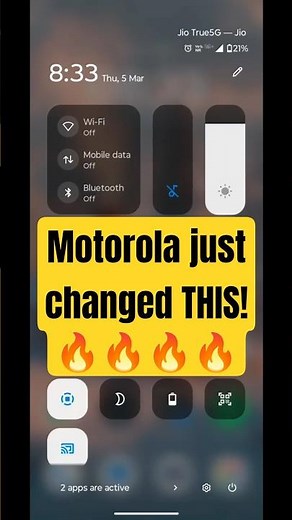 New Control Centre in Moto (Hello UI)