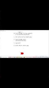 Average of Array Elements in JavaScript | Easy Logic #short