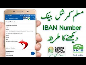 how to check iban number mcb bank roshan digital account