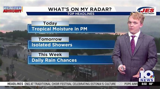 Tropical Rainfall on the Way Tonight