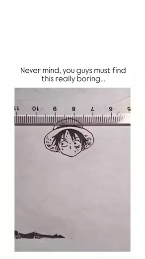 Science world 🌍 on Instagram: "The post shares a 18-second time-lapse video demonstrating an anamorphic pencil drawing technique, where flat sketches of One Piece's Luffy and shadowy figures gain 3D depth when viewed edge-on through a ruler, evolving from basic outlines to intricate scenes. The caption's humble tone-"Never mind, you guys must find this really boring..."-contrasts sharply with audience reception, amassing 5,525 likes and enthusiastic replies like "so cool!" that celebrate its me