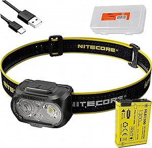 Nitecore UT27 520 Lumen Rechargeable Headlamp, with Warm & Cool Dual Beam and Red Light for Trail Running