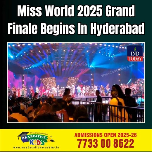 The glittering Grand Finale of 72nd Miss World 👑 Pageant begins at HITEX Arena, Hyderabad, Telangana, 'featuring 108 Beauty Queens from across the globe'. #MissWorld2025 📷#Hyderabad #Telangana #MissWorld #GrandFinale #MissWorldInHyderabad #MissWorldInTelangana #indtoday | Indtoday