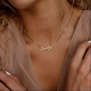 Personalized Name Necklace , Gold & Silver Name Necklace , Gift for Her, Handmade Jewelry - Etsy