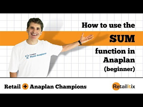 How to use Anaplan SUM Function - Easy Example