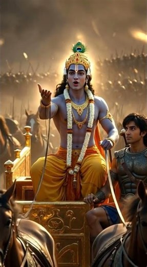 Kurukshetra me Krishna ka amar sandesh 🙏 #krishna #motivation #bhakti #geetagyan #bhagvadgita #geeta