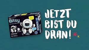 KOSMOS 621094 Bitsy - Dein cleverer Robo-Freund, Roboter für Kinder, Steuere Bitsy mit Sound-Klicker, Spielzeug für Kinder, Experimentierkasten ab 8-12 Jahre