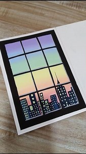 Window view painting 🌆... Subscribe for more...#youtubeshorts #painting #art