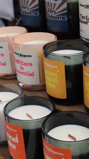 Desert Blossom Candle Co. | Non-Toxic & Refillable Candles on Instagram: "A lot of people think candles are as easy as pouring wax and mixing some oils, but there’s quite a bit of science that goes into it. Some of the more important things to know 👇🏻 1. Temperature is everything From melting your wax to pouring and curing, every step has an ideal temp. Skipping the thermometer leads to sinkholes, frosting, or poor scent throw. Which is what you see me fixing here by poking holes! 2. Cure time