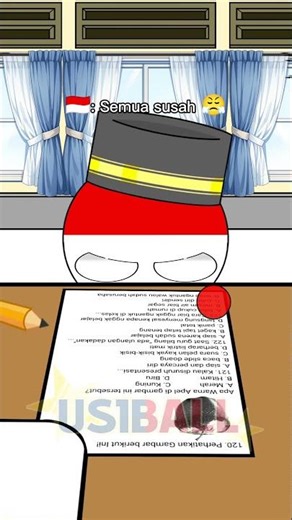 Ujian Susah 🗿 | #countryballs #shorts #parody #lucu #ramadhan
