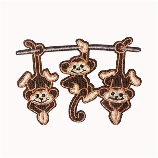 Monkey Embroidered Patch, Cute Monkey Patch, Jacket Patch, Hat Bag Patch, Iron-on, Creative Gift Decoration Pattern Applique - Etsy