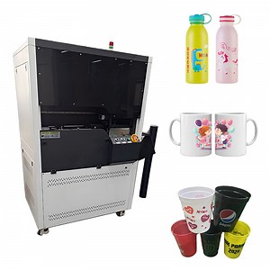 [Hot Item] Factory Cones Printing Machine Cylindrical UV Printer for Plastic Bottle Cosmetic Container Printing