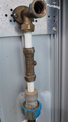 pvc by brass pipe fitting #short #plumbing #diy #plumber #tips