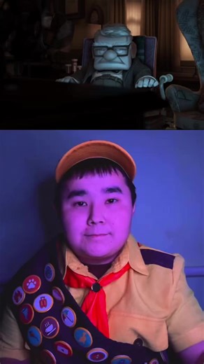 Russell meets carl🎈 #russell #up #pixar #fredrikson #carl