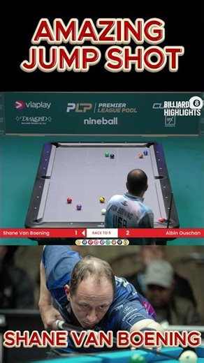 AMAZING JUMP SHOT SHANE VAN BOENING. #billiards #shanevanboening #svb #shorts