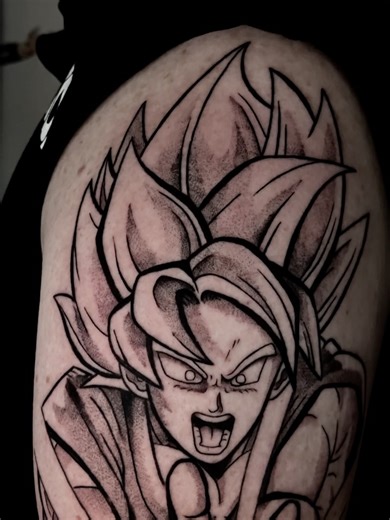 Odds on Instagram: "⛓️ Huge WIP, can you believe this was Gordons very first tattoo, insane dragonball z sleeve in the works⛓️ . . . . . . . . . . . . 🍄 license# 108682 #tattoo #tattooartist #tattoos #darktattoos #animetattoo #tattooapprentice #dragonballz"
