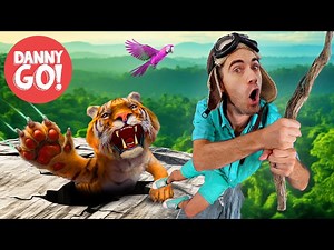 “Escape From Tiger Island!” (Jungle Adventure) 🐅🌴 Floor is Lava Game | Danny Go! Songs for Kids - Videos For Kids