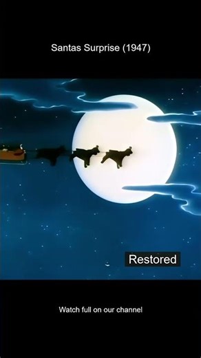 Santa's Surprise (1947) AI Restoration - Before/After #filmrestoration #aiupscale #publicdomain
