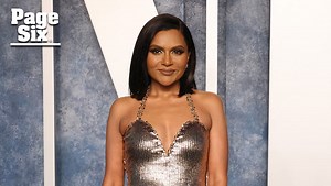 Slimmed-down Mindy Kaling Sizzles In Metallic Sequins At Vanity Fair Oscar Party 2023