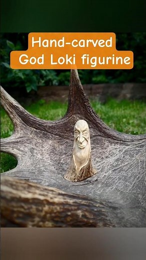 Hand-Carved Loki Statue | Norse Mythology Art from Moose Antler #loki #norsemythology #norsegods